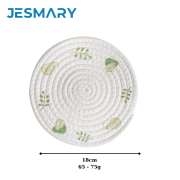 Tấm lót bàn ăn placemat hình tròn bằng sợi cotton dệt thấm nước tốt